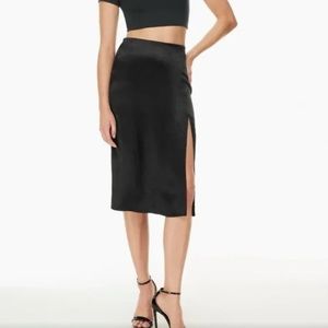 Babaton Eames satin slip skirt